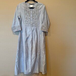 Melange by Lifestyle Blue Embroidered A Line Kurta for Women